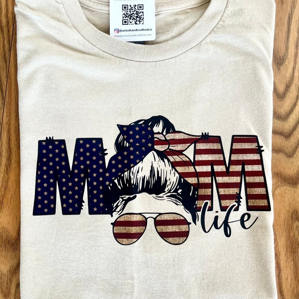 Patriotic Mom adult TShirt